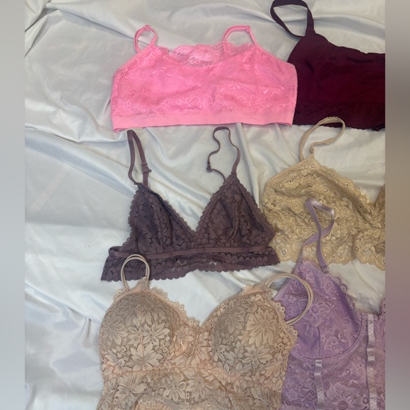 Mixed lot of 9 bundle used Lace Bralette Set - Pink, Purple, Cream, Red, etc - Picture 2 of 7